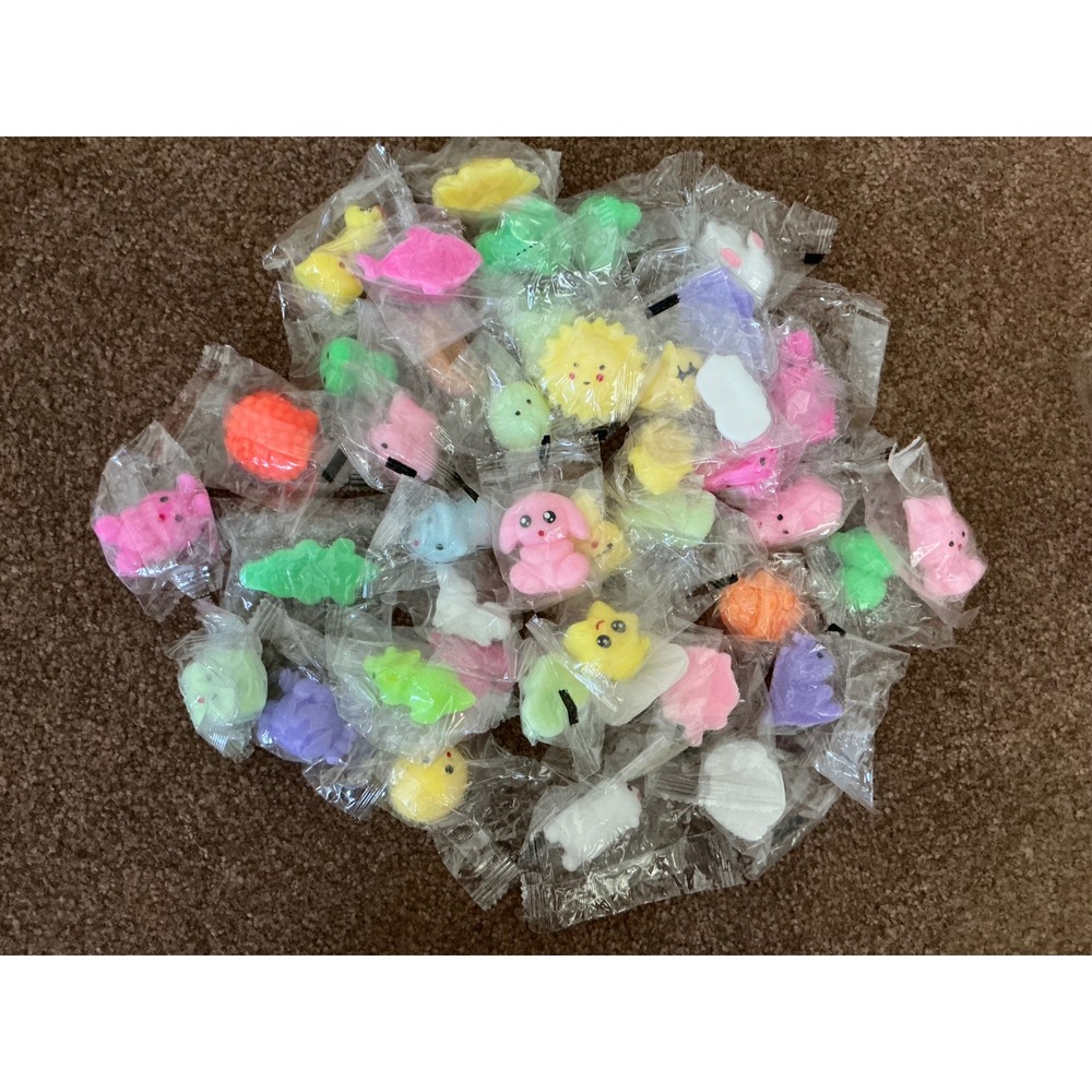 Bulk Lot Squishy Toys Individually Wrapped Assorted Animals Fidget 32pc